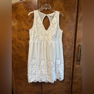 Jessica Simpson White Lace Dress